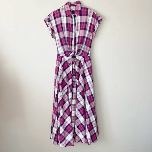 sara roka Dresses & Skirts - Sara Roka Adalyn Summer Madras Dress, Cotton/ Linen, Italy 42 (US 6)